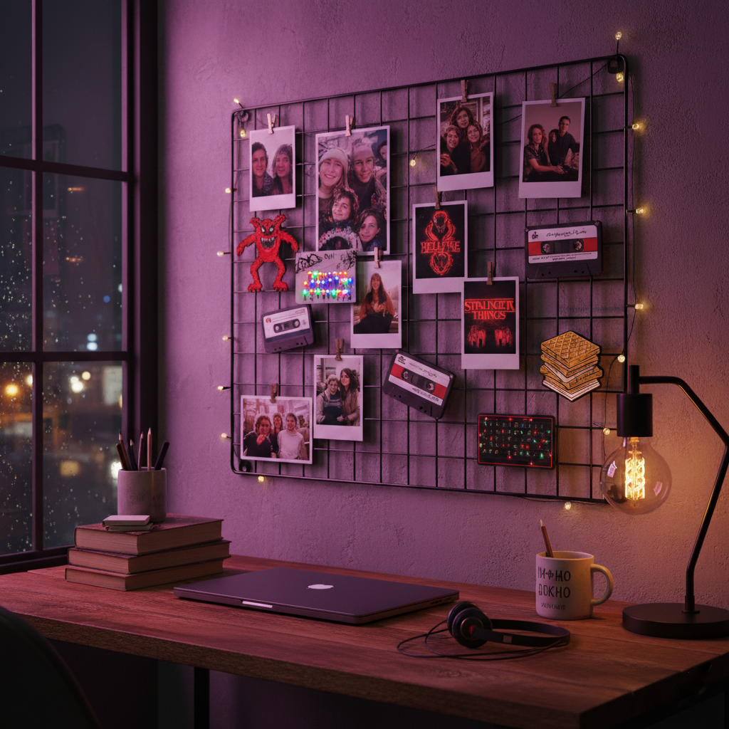 Эстетичный мудборд над рабочим столом с магнитами Magfan™.